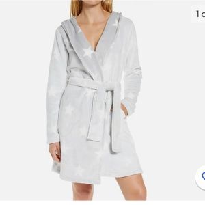 NWT UGG Miranda Robe In Grey / White Stars Size L